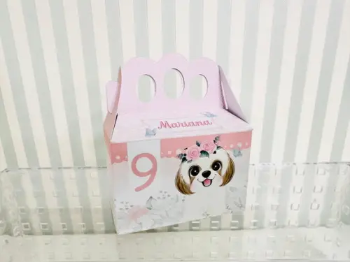 20 Personalizados Cachorrinhos Rosa