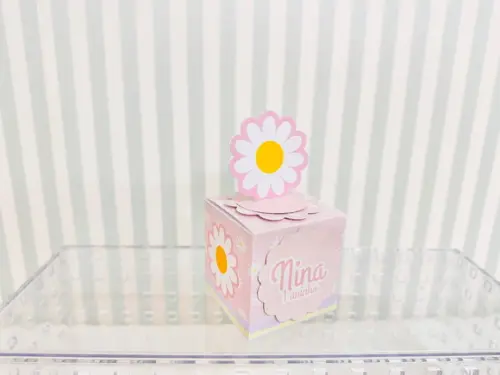 20 Personalizados Margaridas Rosa