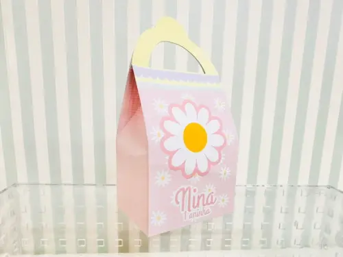 20 Personalizados Margaridas Rosa