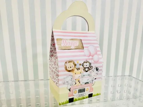 20 Personalizados Tema Safari Rosa