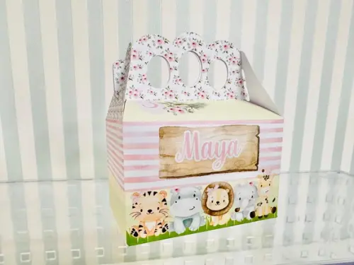 20 Personalizados Tema Safari Rosa