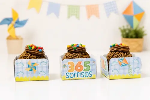 50 Forminhas Tema 365 Sorridos - Envio Rápido