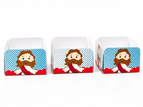 50 Forminhas Tema Jesus Meu Heroi - Envio Rápido