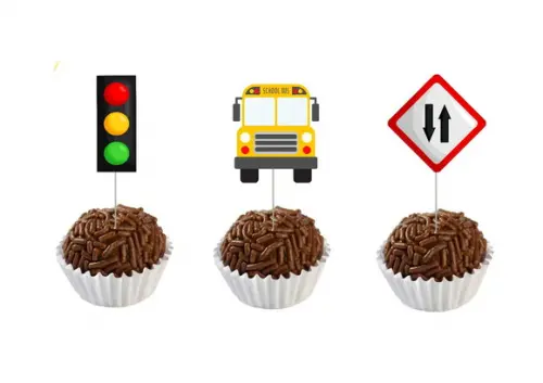 50 Toppers para Docinhos Tema Fusca