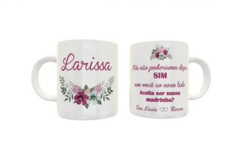 Caneca convite de casamento padrinhos