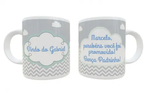 Caneca Convite Padrinhos de Batismo