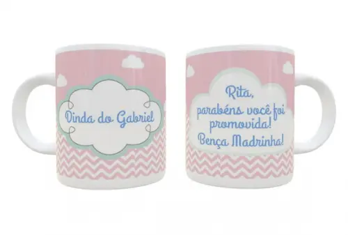 Caneca Convite Padrinhos de Batismo