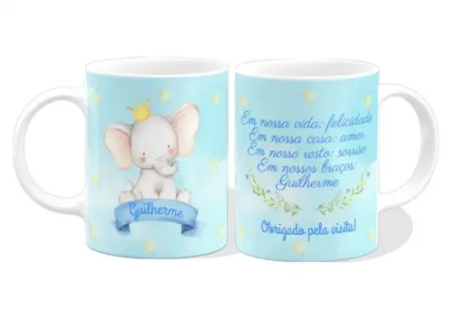 Caneca de Porcelana Elefantinho