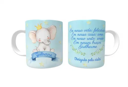 Caneca de Porcelana Elefantinho
