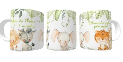 Caneca de Porcelana Safari
