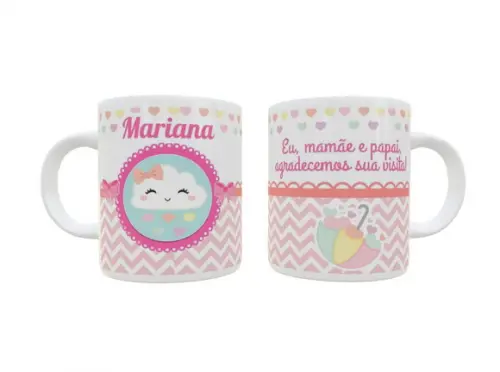 Caneca Lembrancinha de nascimento