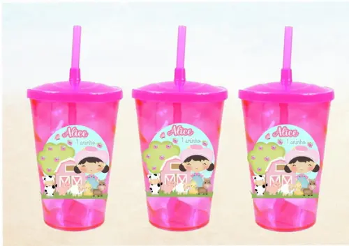 Copo Twister Fazendinha 400ml