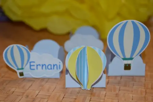 Forminha nuvens e balão 3D - Frete Gratis