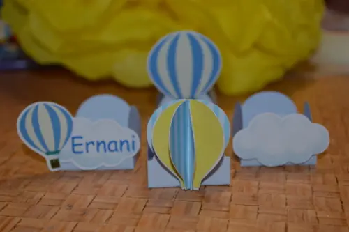 Forminha nuvens e balão 3D - Frete Gratis