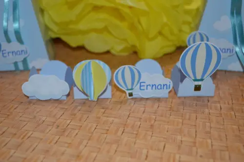 Forminha nuvens e balão 3D - Frete Gratis