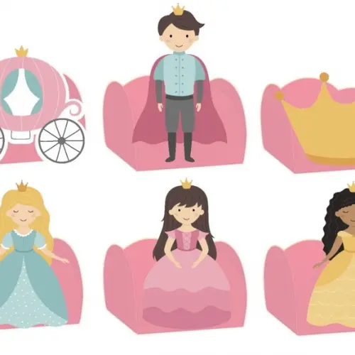 Forminhas para Docinhos Tags Princesas Pronto Entrega