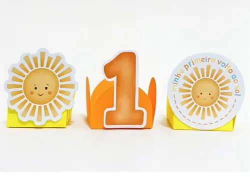 Forminhas Toppers Primeira Volta ao Sol Pronto Entrega