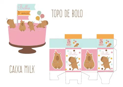 Kit Festa - Tema Capivara Especial 4 _ Cliente Retira