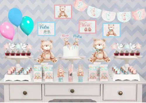 Kit Festa Só Um Bolinho - Chá Revelação