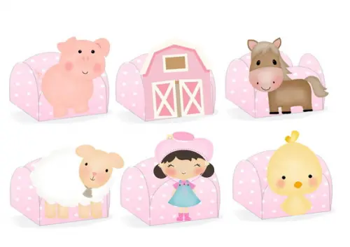 Kit Festa Só Um Bolinho - Tema Fazendinha Menina