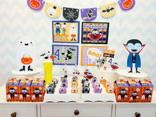 Kit Festa Só Um Bolinho - Tema Monstrinhos Halloween
