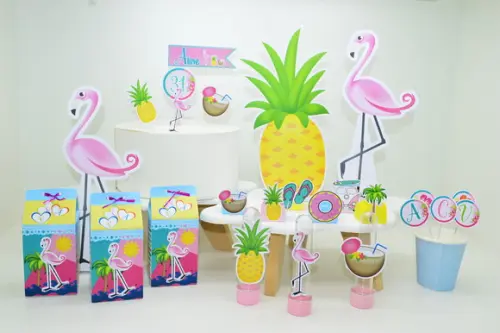 Kit so um bolinho - Flamingo