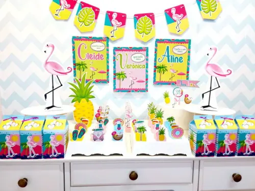 Kit so um bolinho - Flamingo