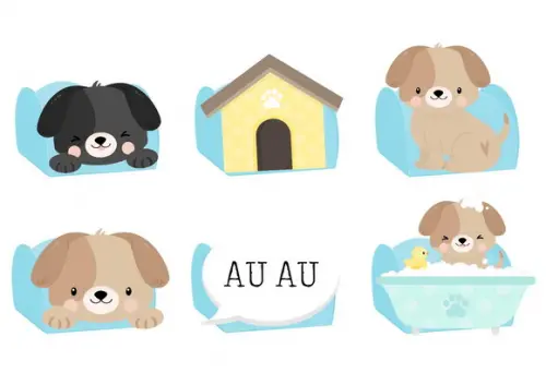 Kit So Um Bolinho - Tema Cachorrinhos Azul