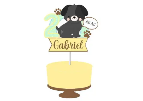 Kit So Um Bolinho - Tema Cachorrinhos Azul
