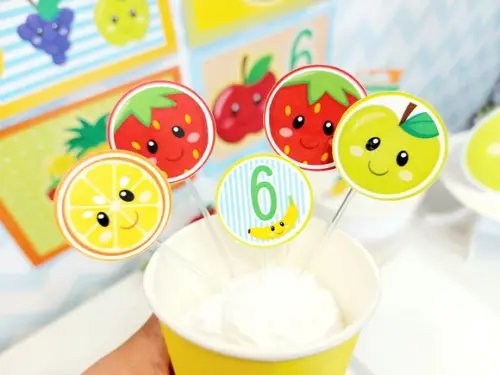 Kit So Um Bolinho 99 Itens - Tema Frutinhas