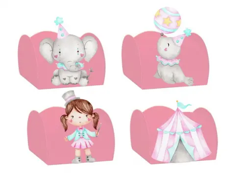 Kit So Um Bolinho Tema Circo Rosa