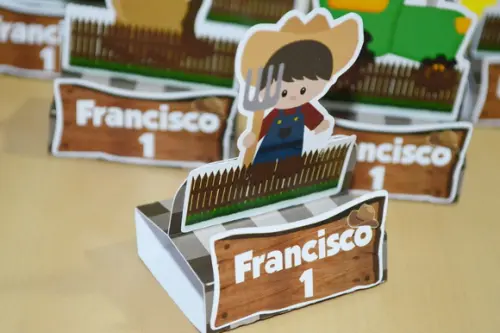 Porta chocolate duplo Fazendinha