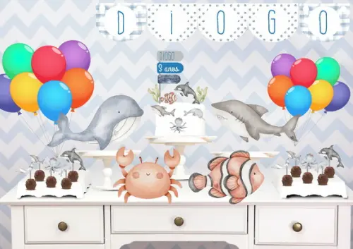 Promoção Kit Festinha Fundo do Mar