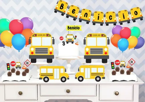 Promoção Kit Festinha Ônibus Amarelo