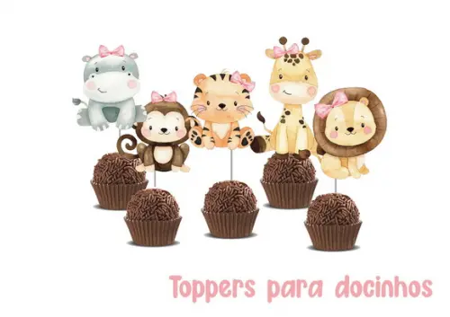 Promoção Kit Festinha Tema Safari Rosa