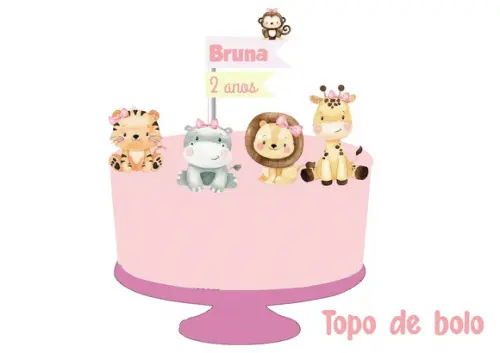 Promoção Kit Festinha Tema Safari Rosa