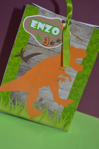 Sacolinha Personalizada Dinossauros
