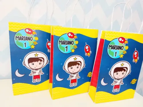 Sacolinha Tema Astronautas