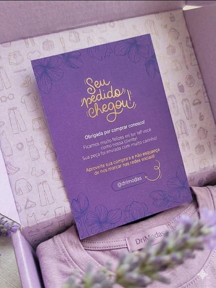 55 Cartões de Agradecimento Personalizado - 9x6,5cm