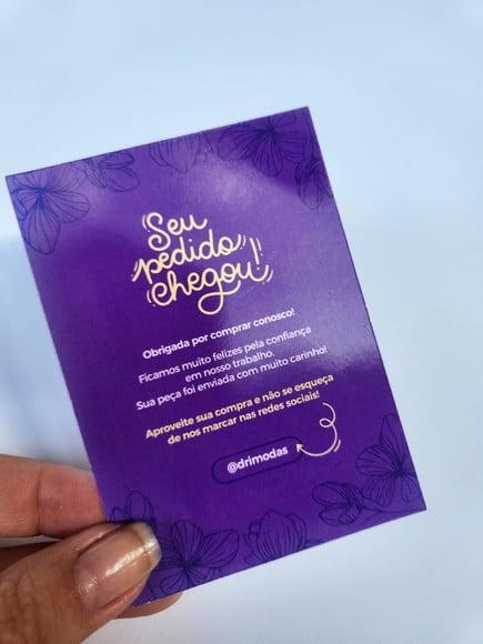 55 Cartões de Agradecimento Personalizado - 9x6,5cm