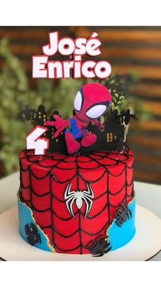 Arquivo de Corte - Topo de Bolo Homem Aranha Baby 3d