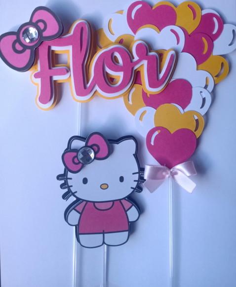 Arquivo De Corte - Topo De Bolo Hello Kitty Camadas