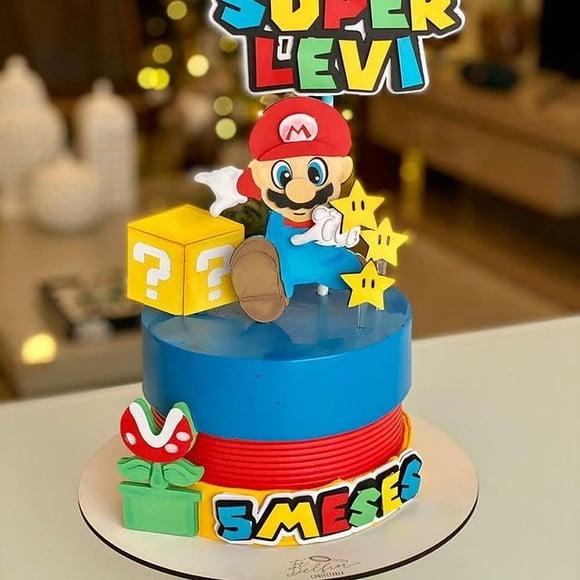 Arquivo de Corte - Topo de Bolo Super Mario Bros - em Camada