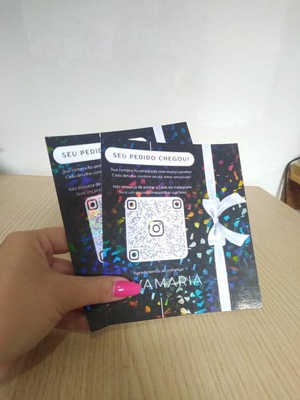 Cartão Agradecimento 10x14cm Holográfico