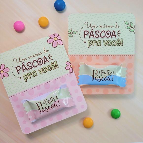 Cartão com Balinha - Feliz Páscoa