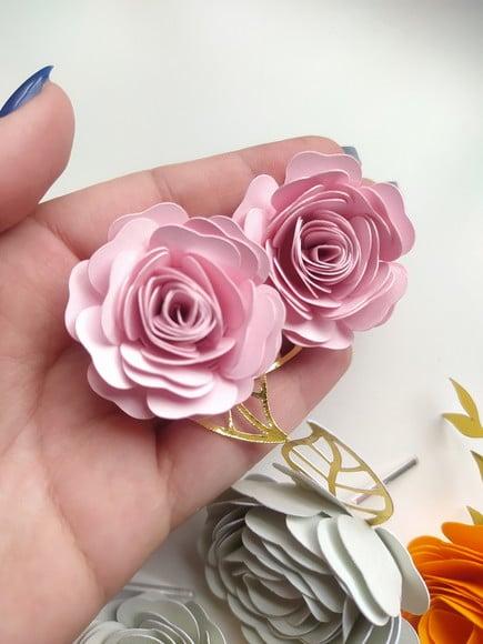 Flores de Papel para Topo de Bolo
