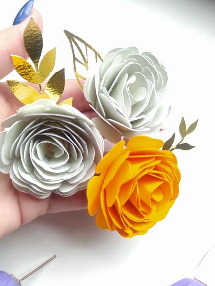 Flores de Papel para Topo de Bolo