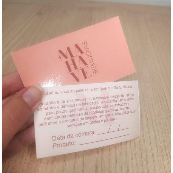 Certificado de Garantia Semi Joias