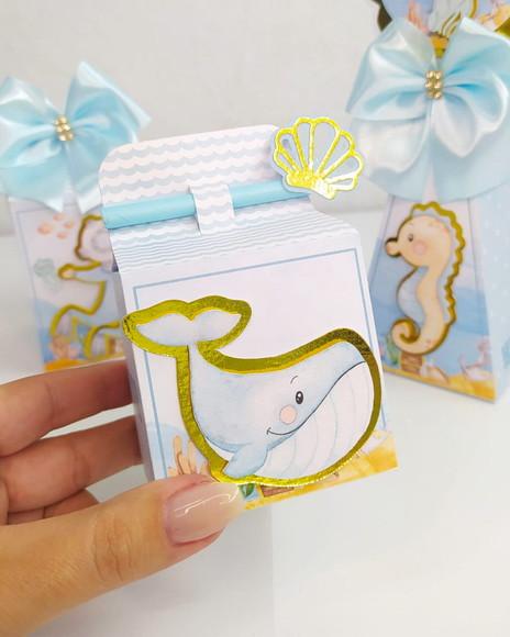 Kit 15 Personalizados - Fundo do Mar Aquarela