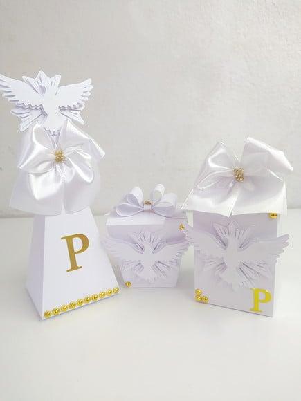 Kit 15 Personalizados Batizado Semi Luxo
